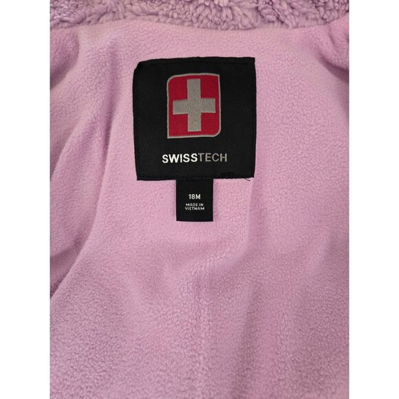 NWT Swiss Tech Toddler Heavyweight Puffer Jacket Size 18M / Purple & Green Multi - Picture 5 of 7